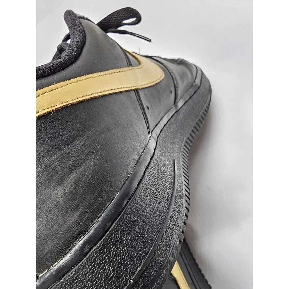 Nike‎ Air Force 1 Nike ID Black And Gold Size 11.5 Men's Red Nike Air On Heel